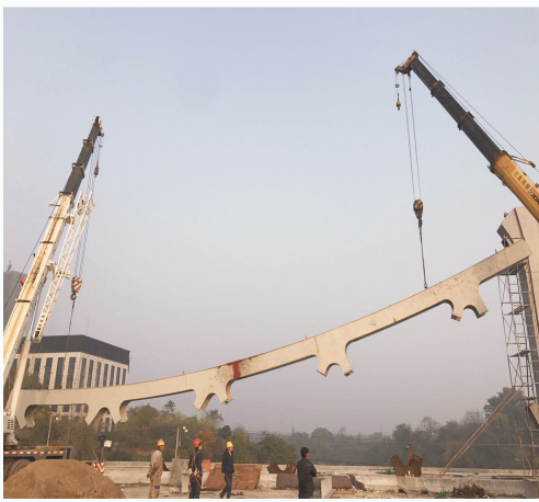 湖北路橋三臺(tái)河大橋吊裝